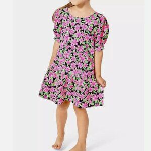 Lilly Pulitzer Girls Chrishell Dress in Onyx Floral Size Large (8-10) NWOT